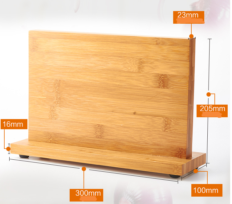 Bamboo Magnetic Knife Holder with Base