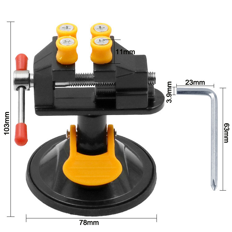 Swivel Suction-Cup Mini Vise