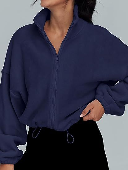Women’s Fleece Full-Zip Drawstring-Hem Jacket