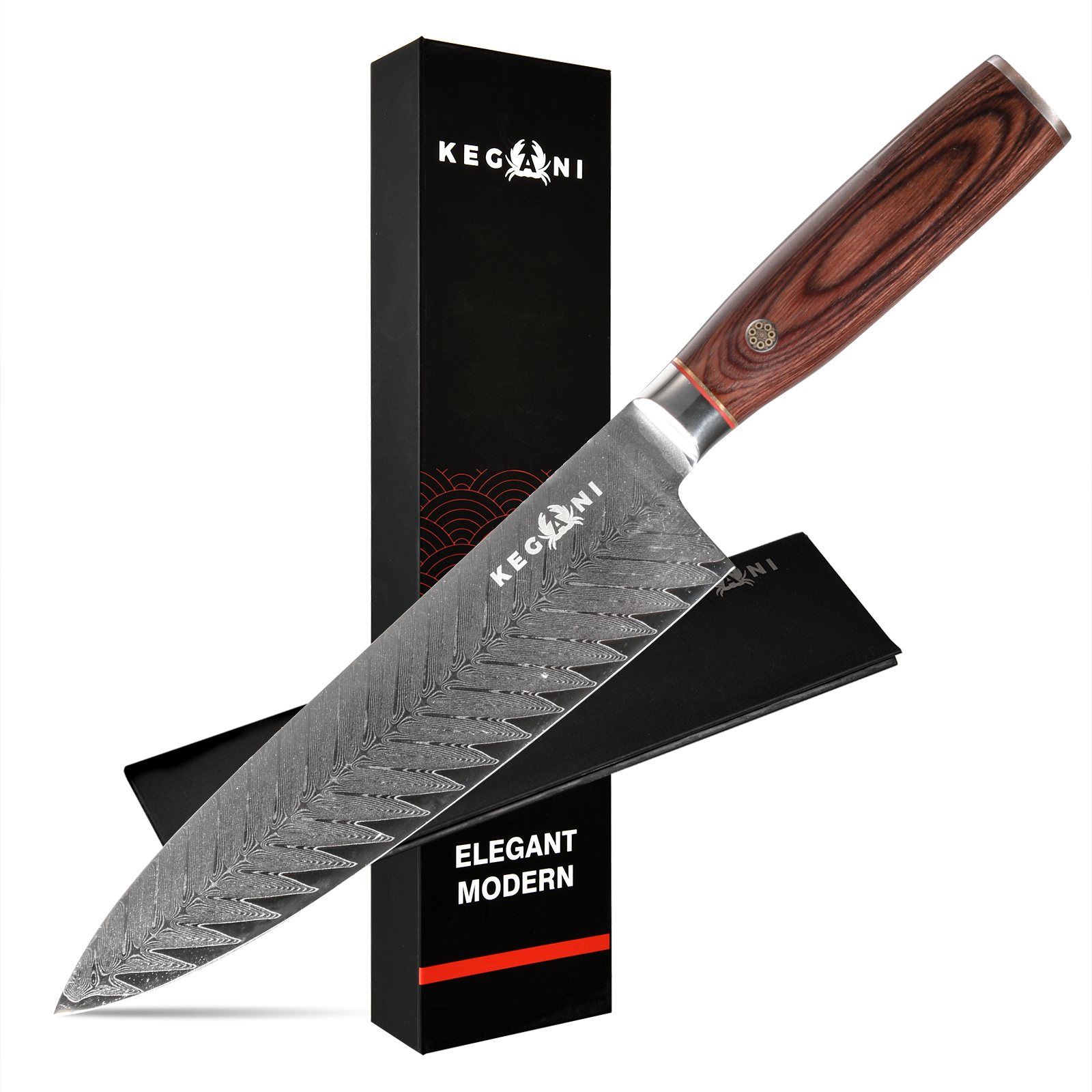 Kegani Feather-Texture 8-Inch Chef Knife