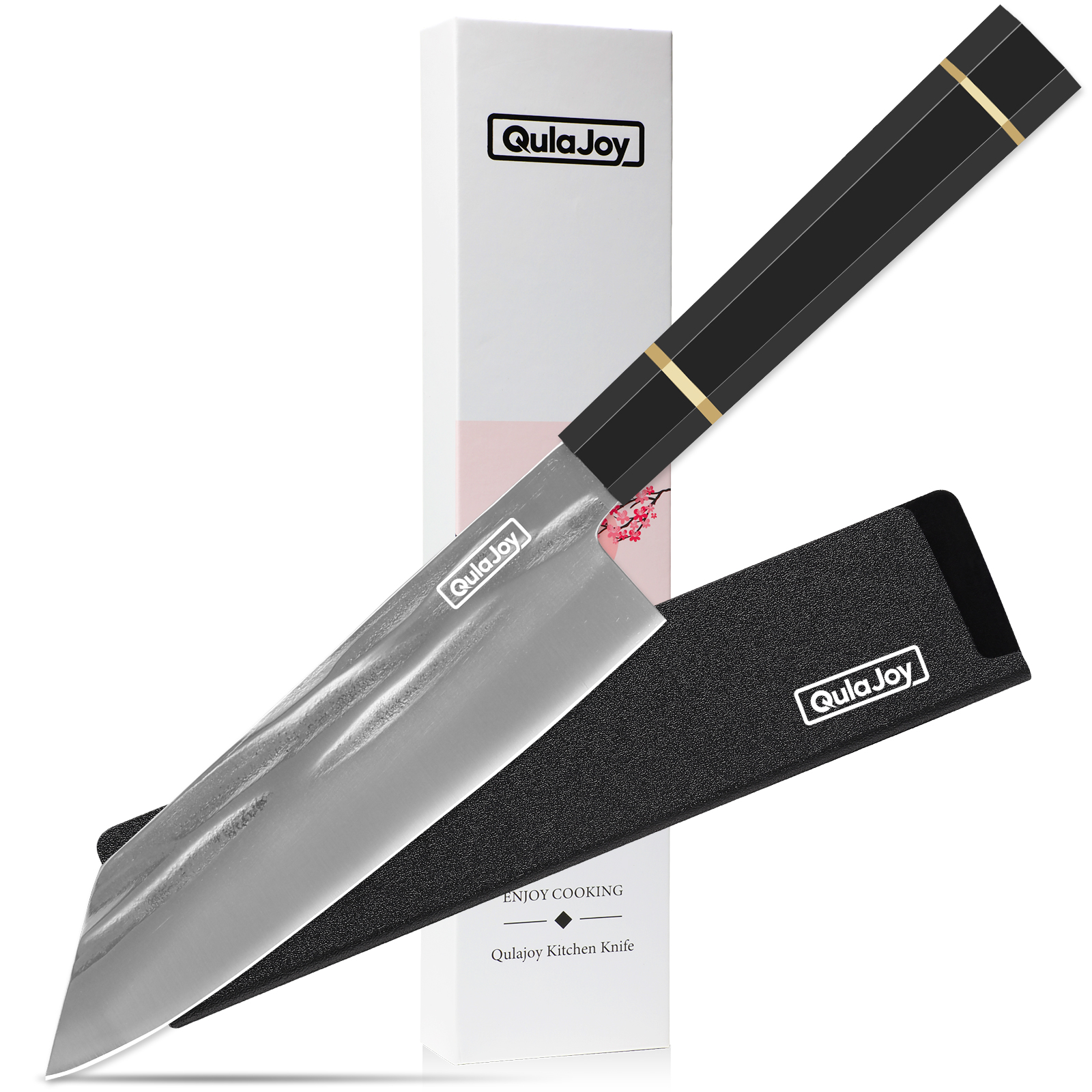 Qulajoy Kiritsuke Kitchen Knife with Pakkawood Handle
