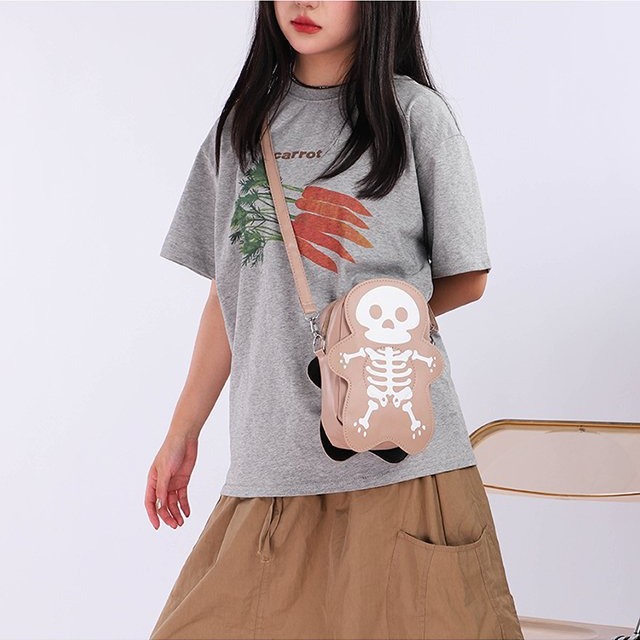 Skeleton-Shaped PU Crossbody Bag