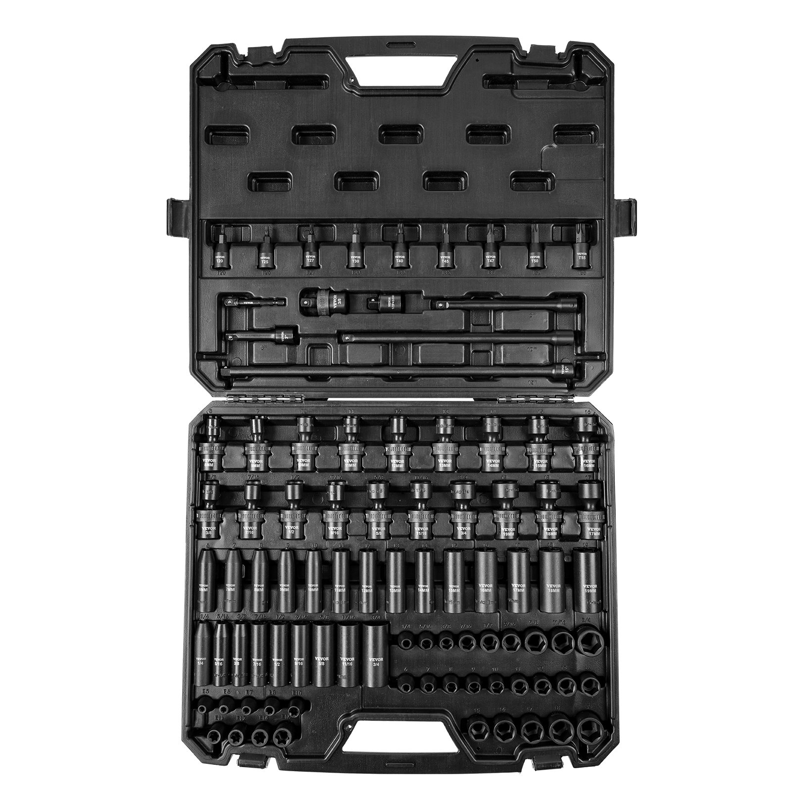 VEVOR 90-Piece 3/8-Inch Drive Impact Socket Set