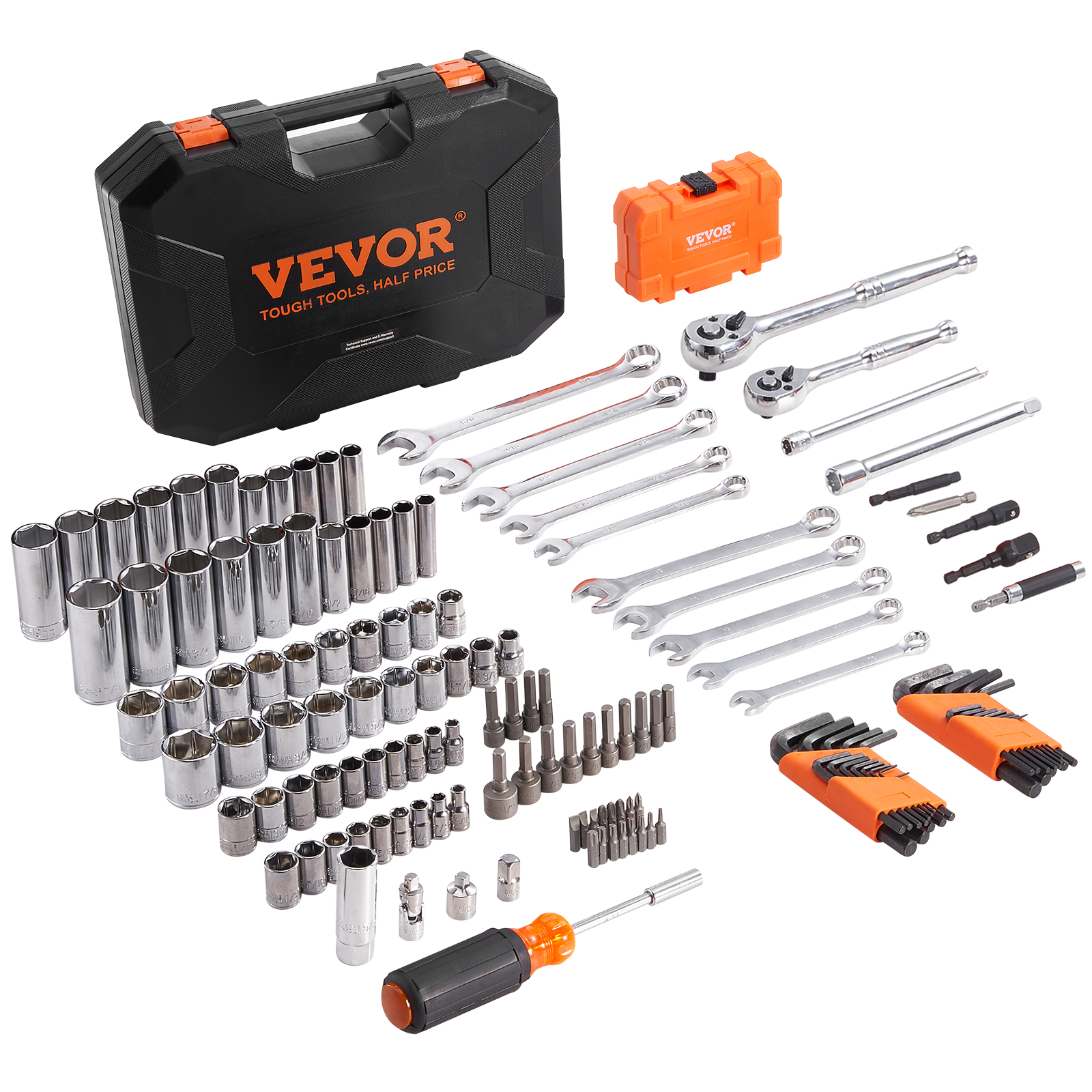 VEVOR 145-Piece Mechanics Socket & Tool Set