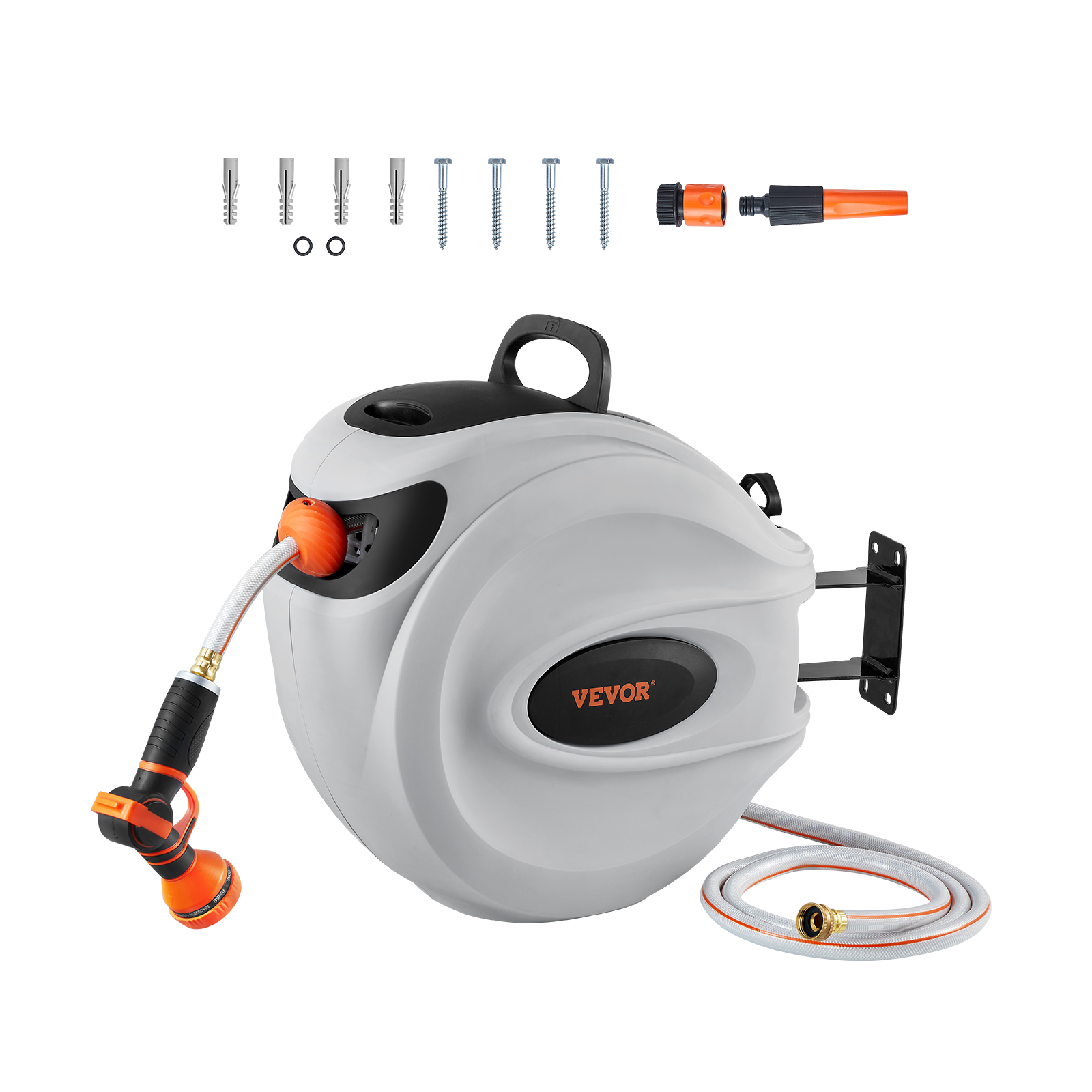 VEVOR 100-Foot Retractable Garden Hose Reel