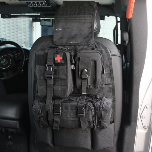 Backseat Organizer with Three Detachable Pouches