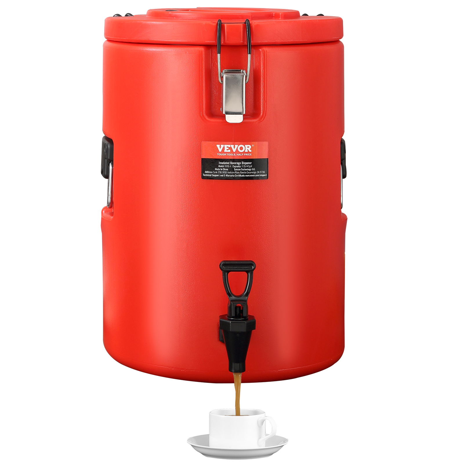 VEVOR WNS-4 Red Insulated Beverage Dispenser