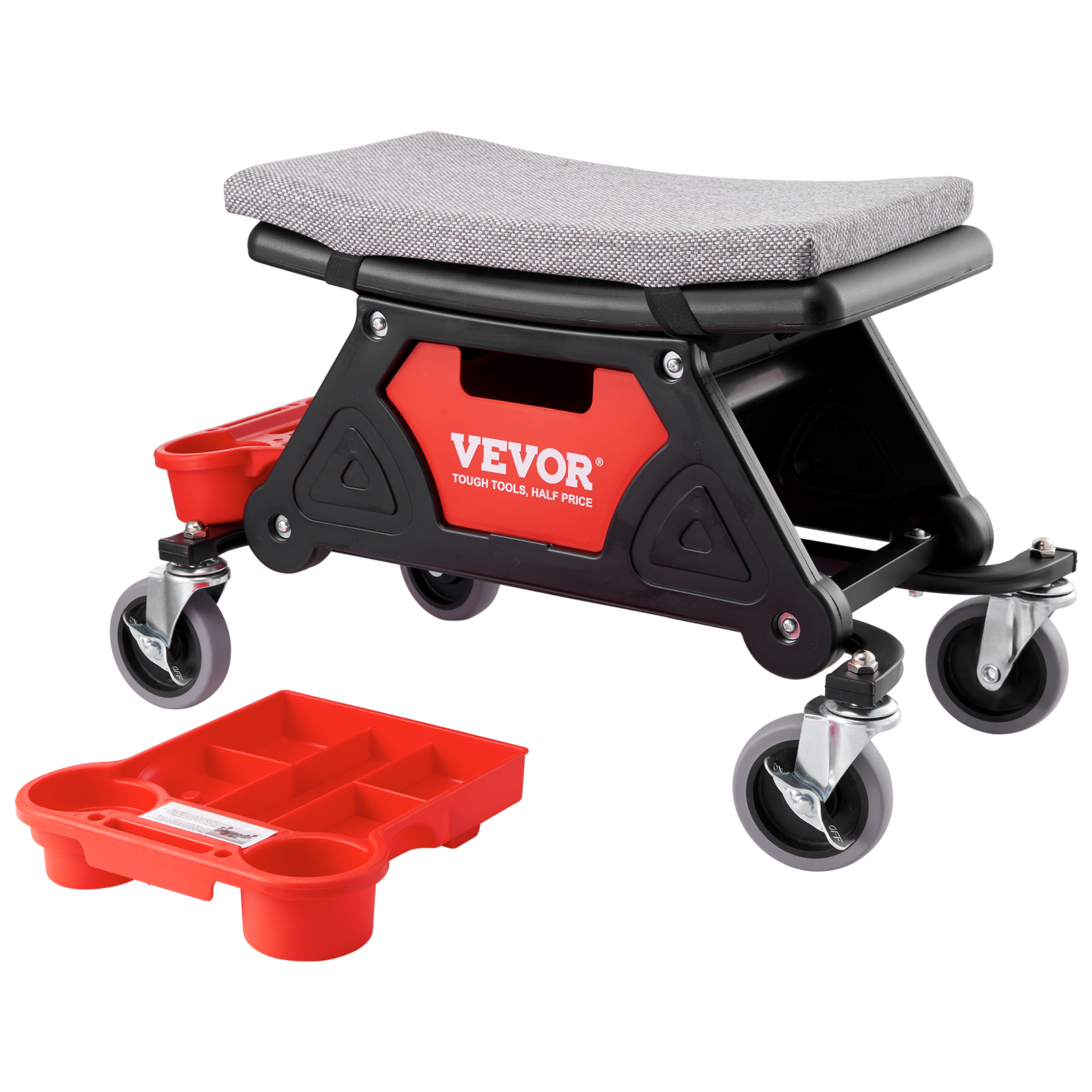 VEVOR Rolling Mechanics Stool with Tool Storage