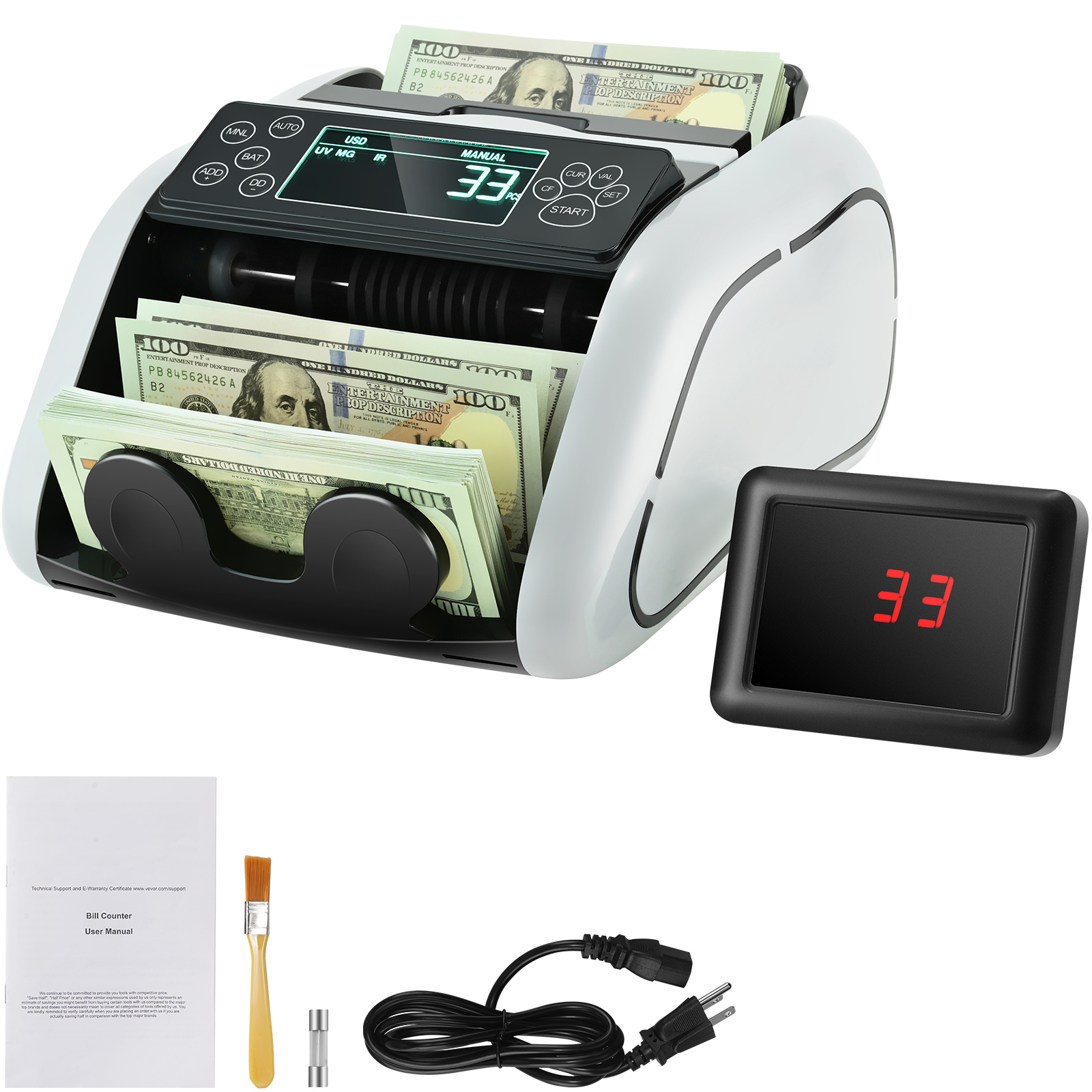VEVOR AL-K07 Bill Counter with External Display