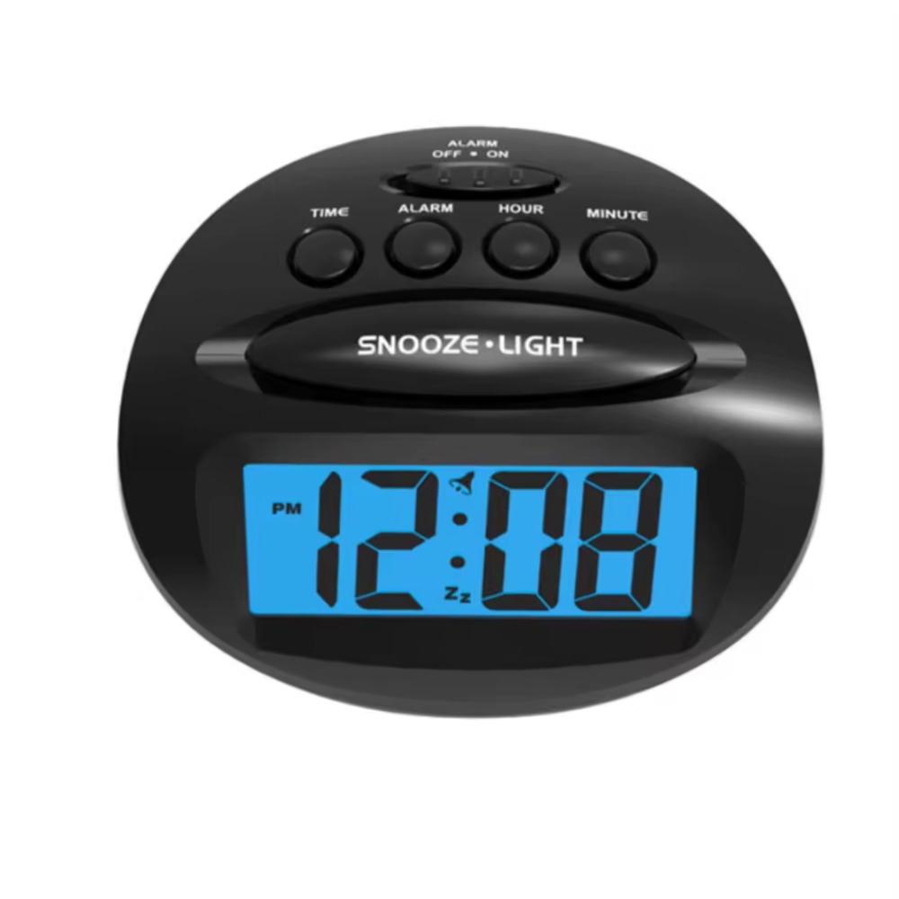 Black Digital LCD Alarm Clock