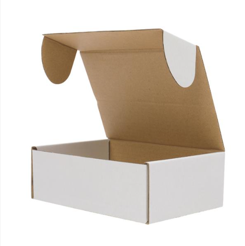 50 White Corrugated Mailing Boxes, 6 × 4 × 2 Inches