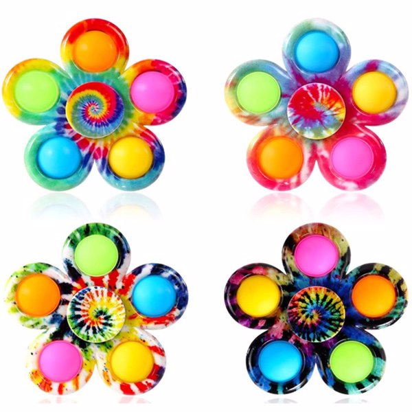Flower Fidget Spinners — Four Pieces