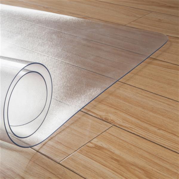 Clear Rectangular PVC Chair Mat — 120 × 90 cm
