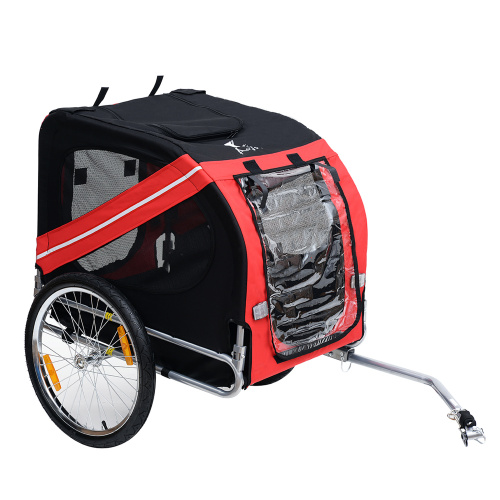 Aosom Red-and-Black Pet Bicycle Trailer