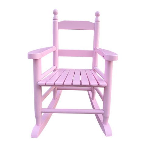 Light Pink Wooden Children’s Rocking Chair