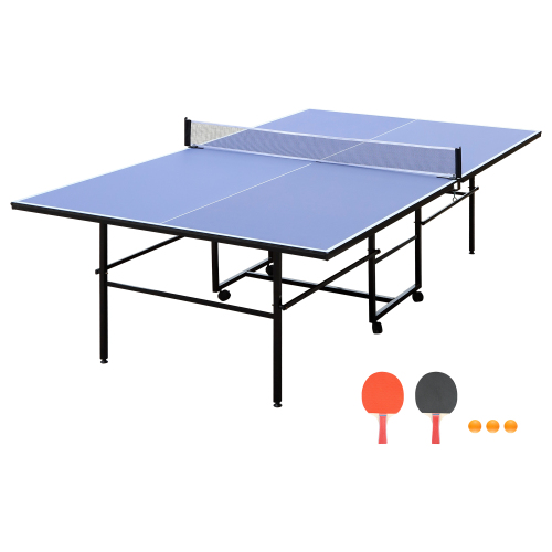 Blue Folding Indoor Table-Tennis Table Set