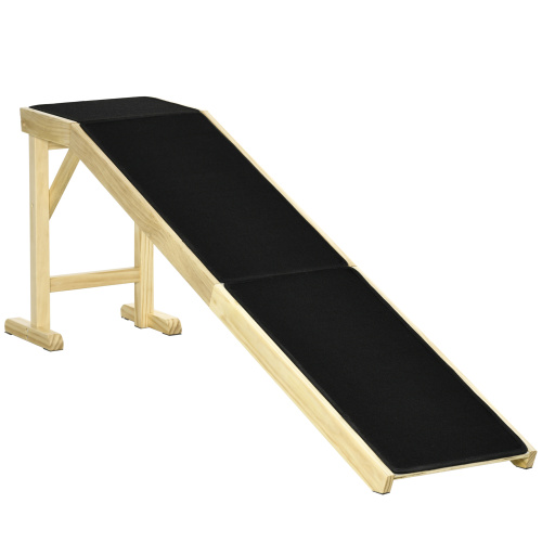 PawHut Pine Wood Pet Ramp with Top Platform