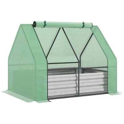 Outsunny Raised Garden Bed with Greenhouse Cover