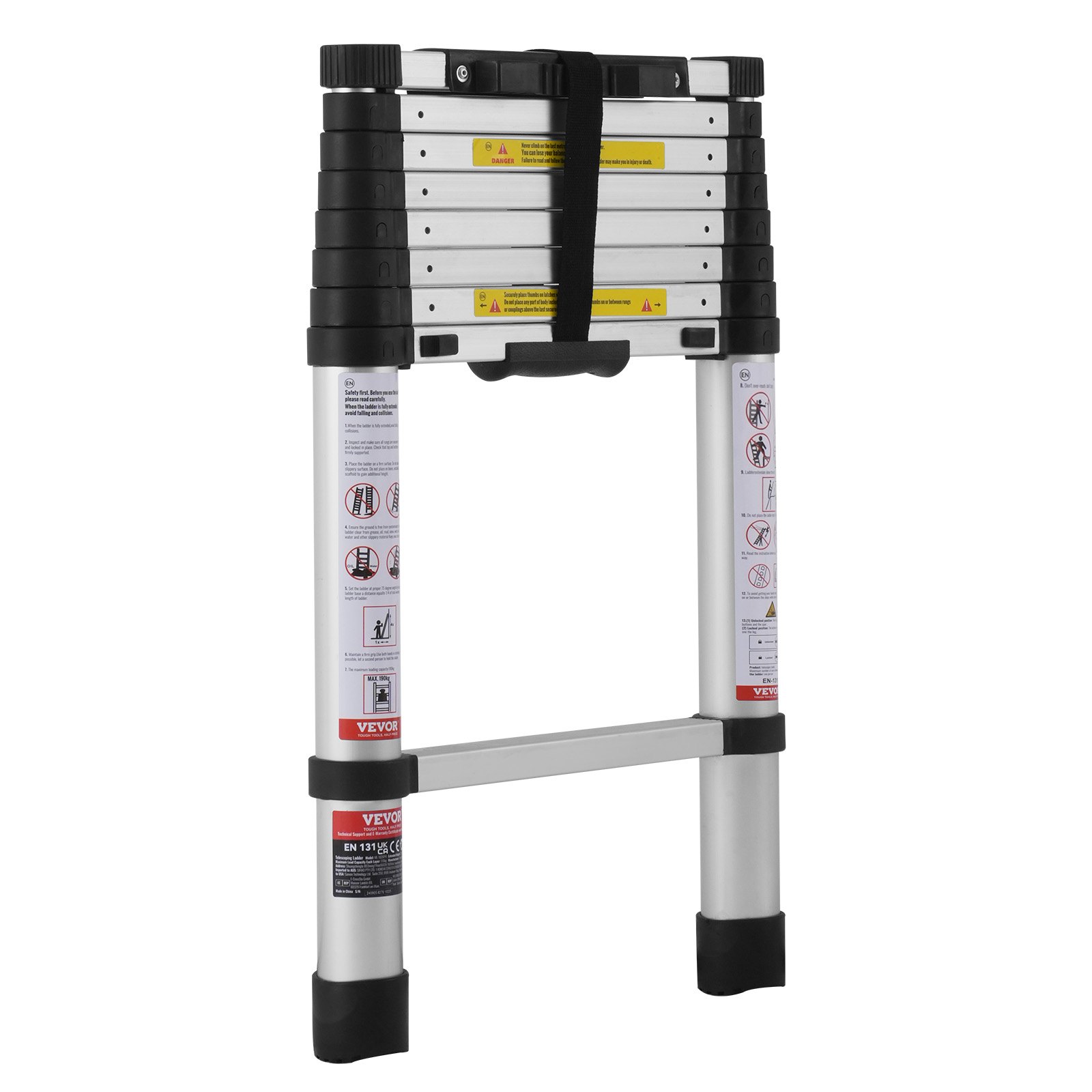 VEVOR 8.5-Foot Telescoping Extension Ladder