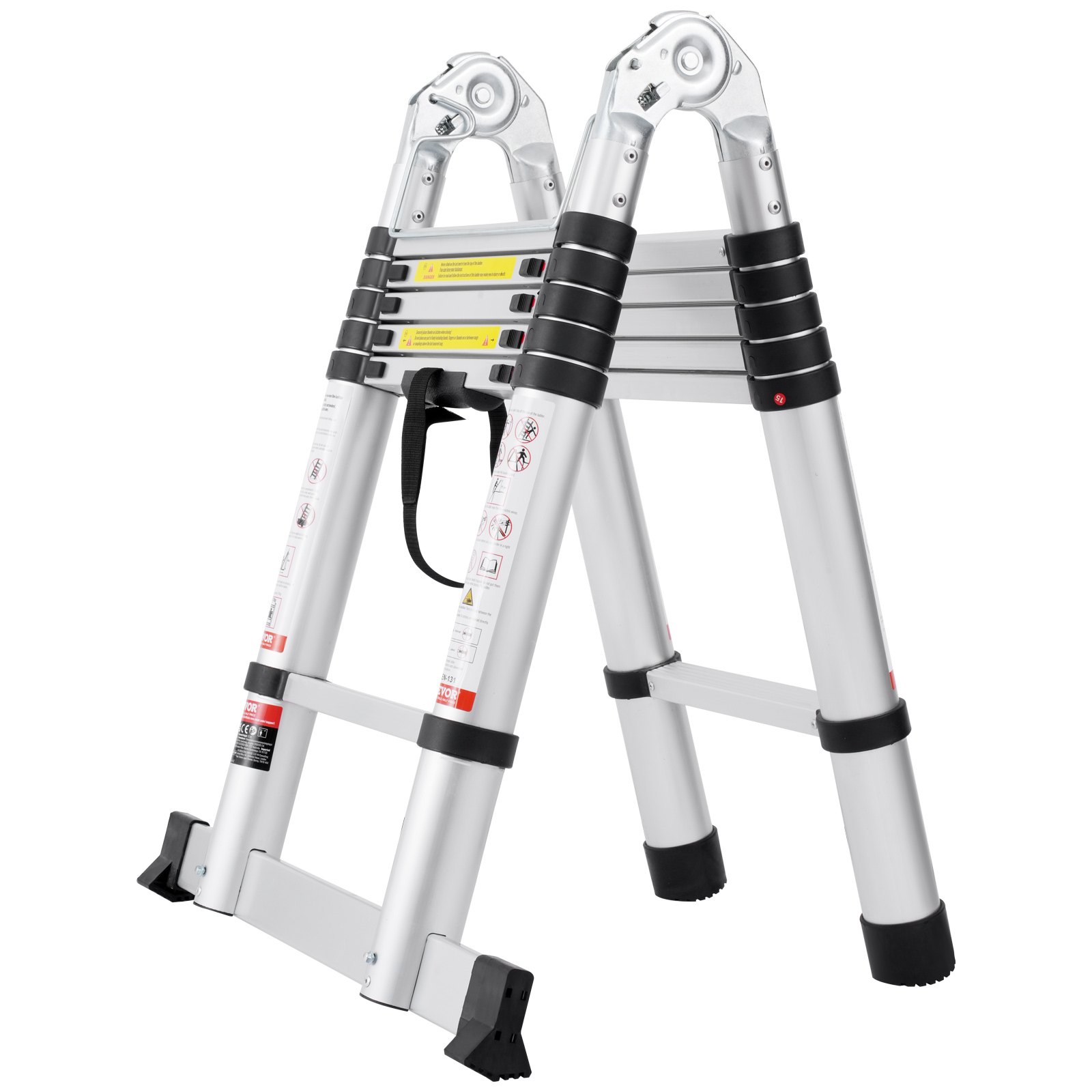 VEVOR 12.5-Foot Folding Telescoping Ladder