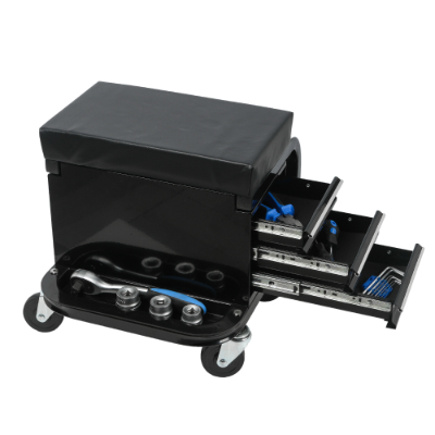 Compact Three-Drawer Rolling Mechanics Seat