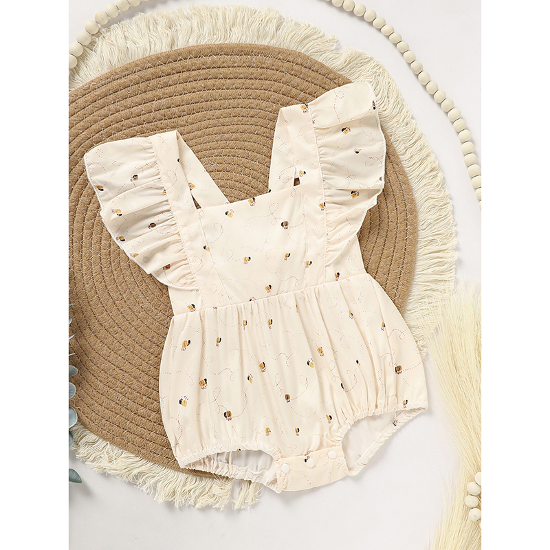 Baby Girls’ Honeybee Ruffle Romper