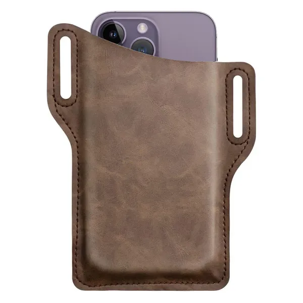 Coffee PU Phone Belt Holster
