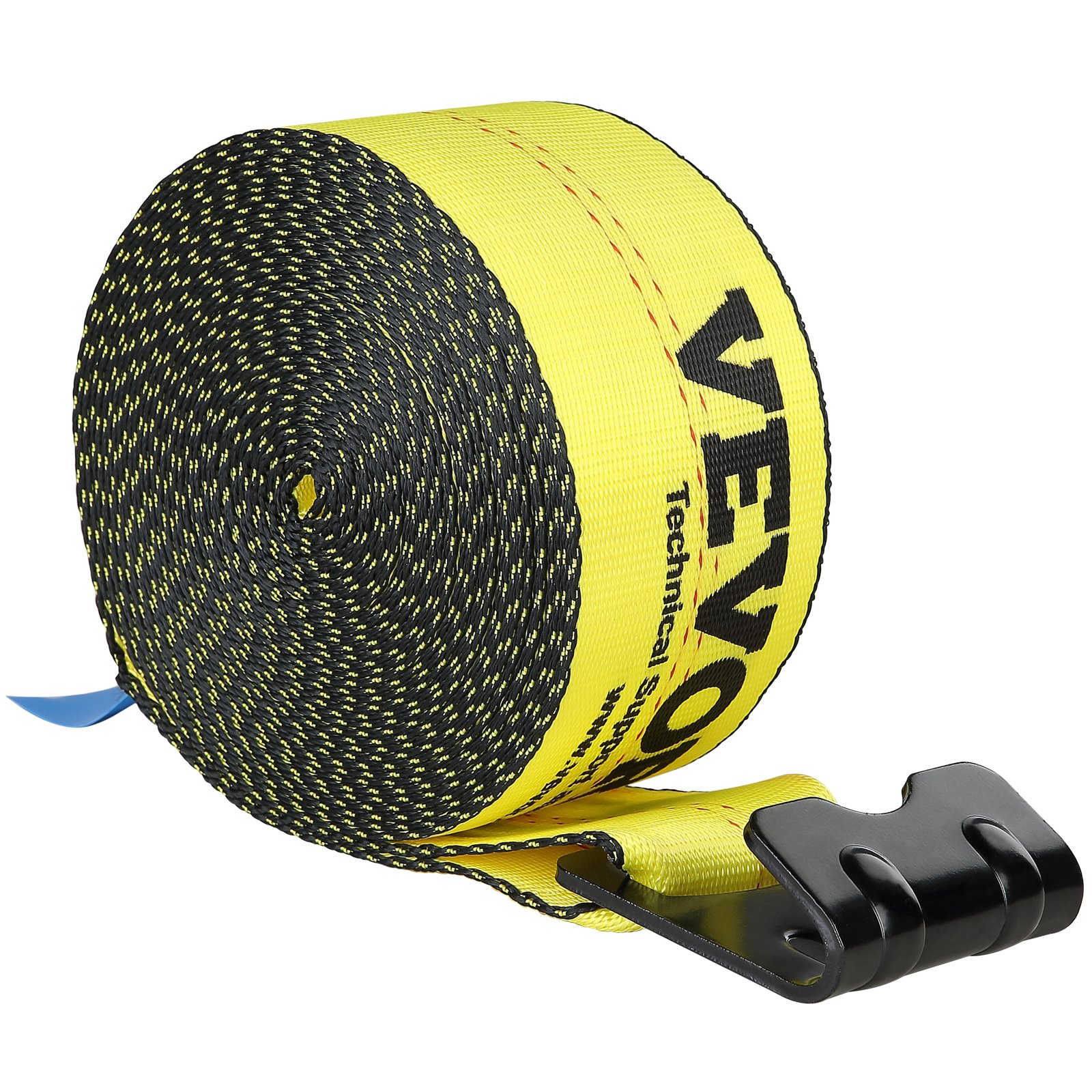 VEVOR Ten 4-Inch × 30-Foot Flat-Hook Winch Straps