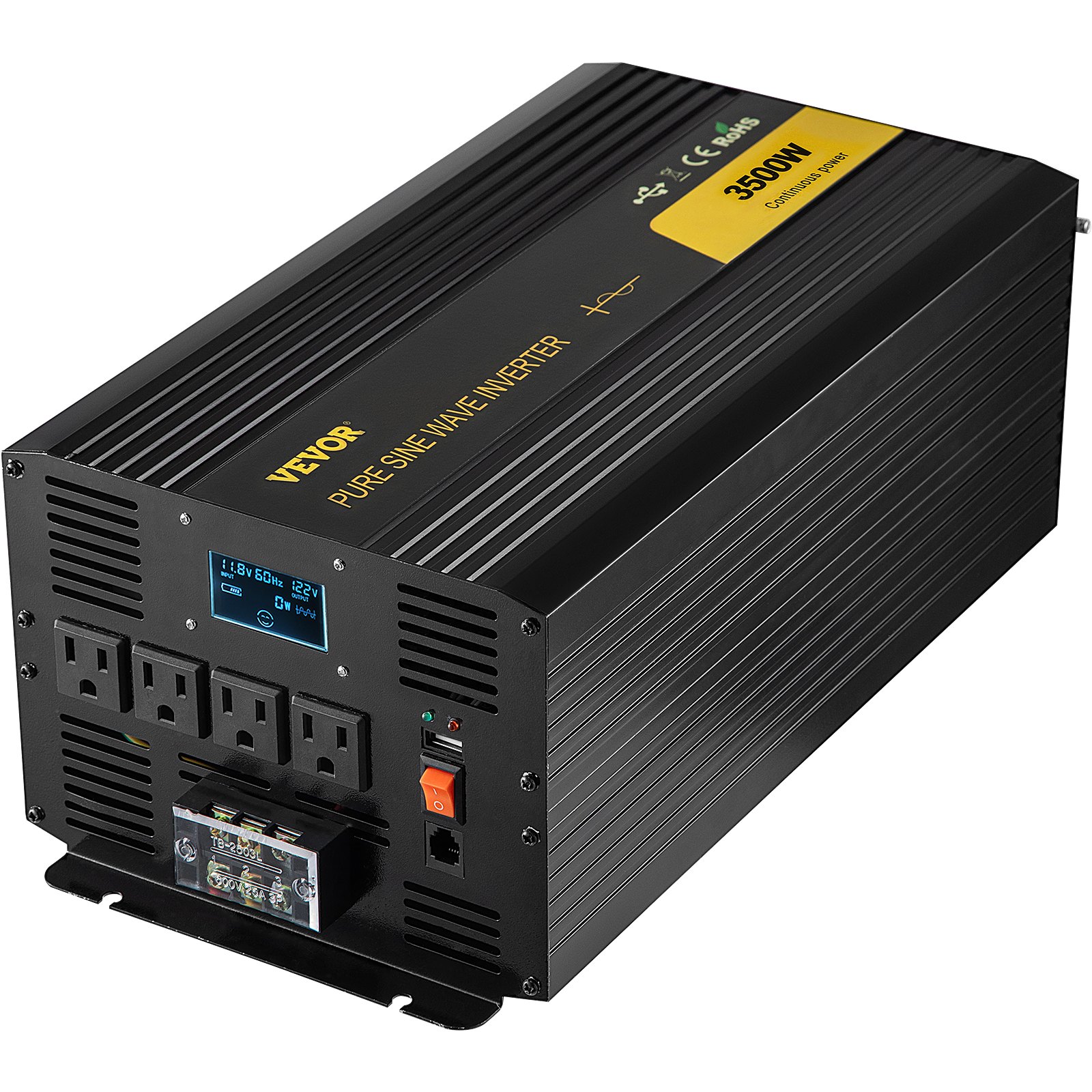 VEVOR 3500 W 12 V Pure Sine Wave Inverter