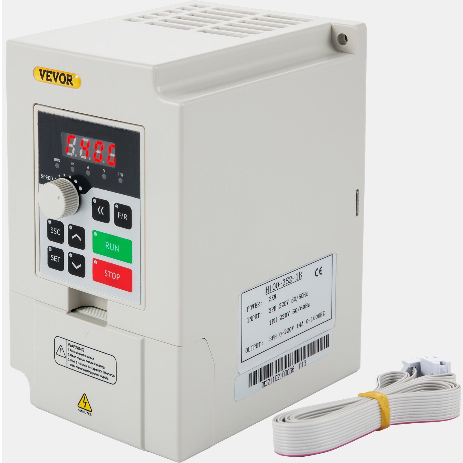 VEVOR H100-3S2-1B 3 kW Variable Frequency Drive
