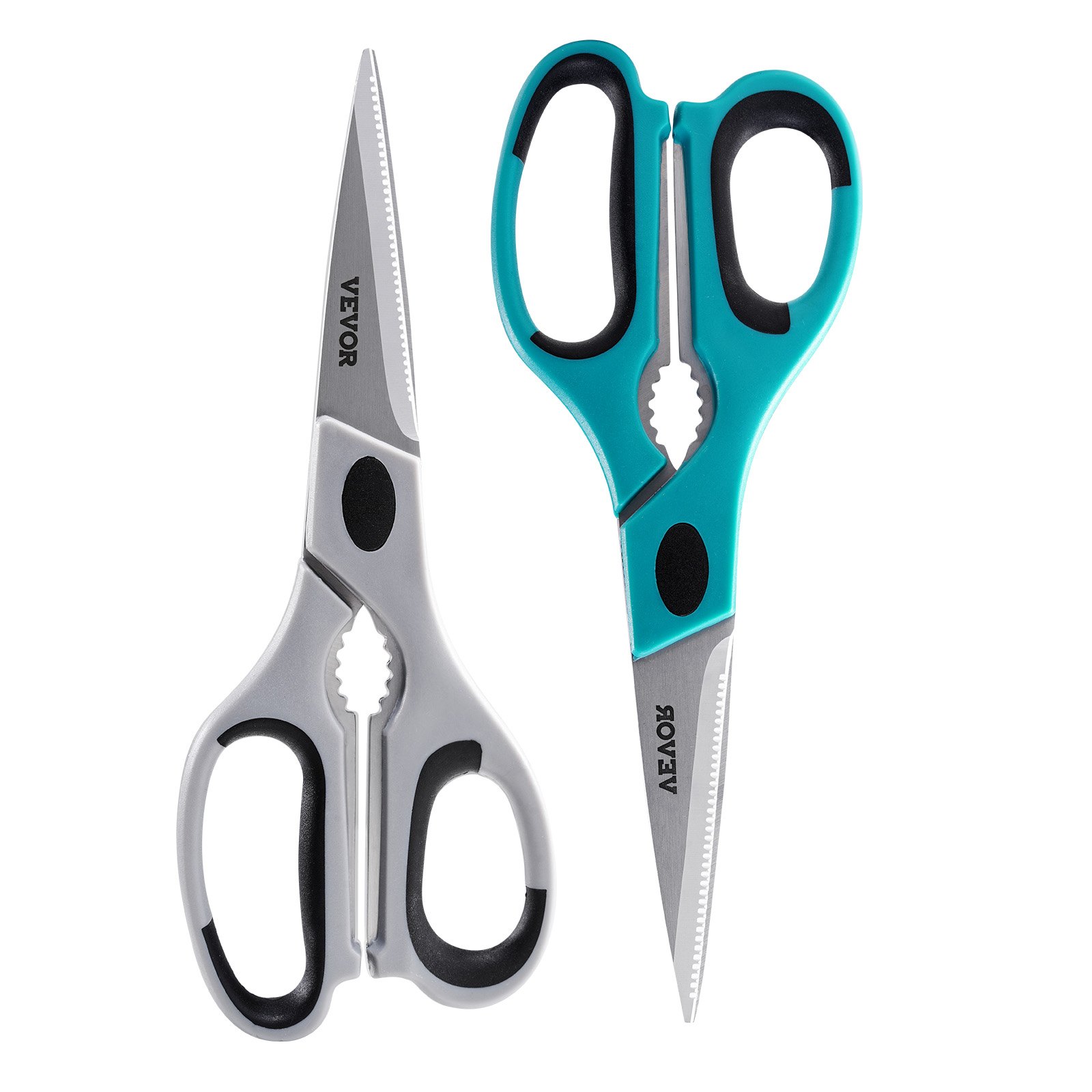 VEVOR Cyan and Grey Kitchen Shears - Two Pairs