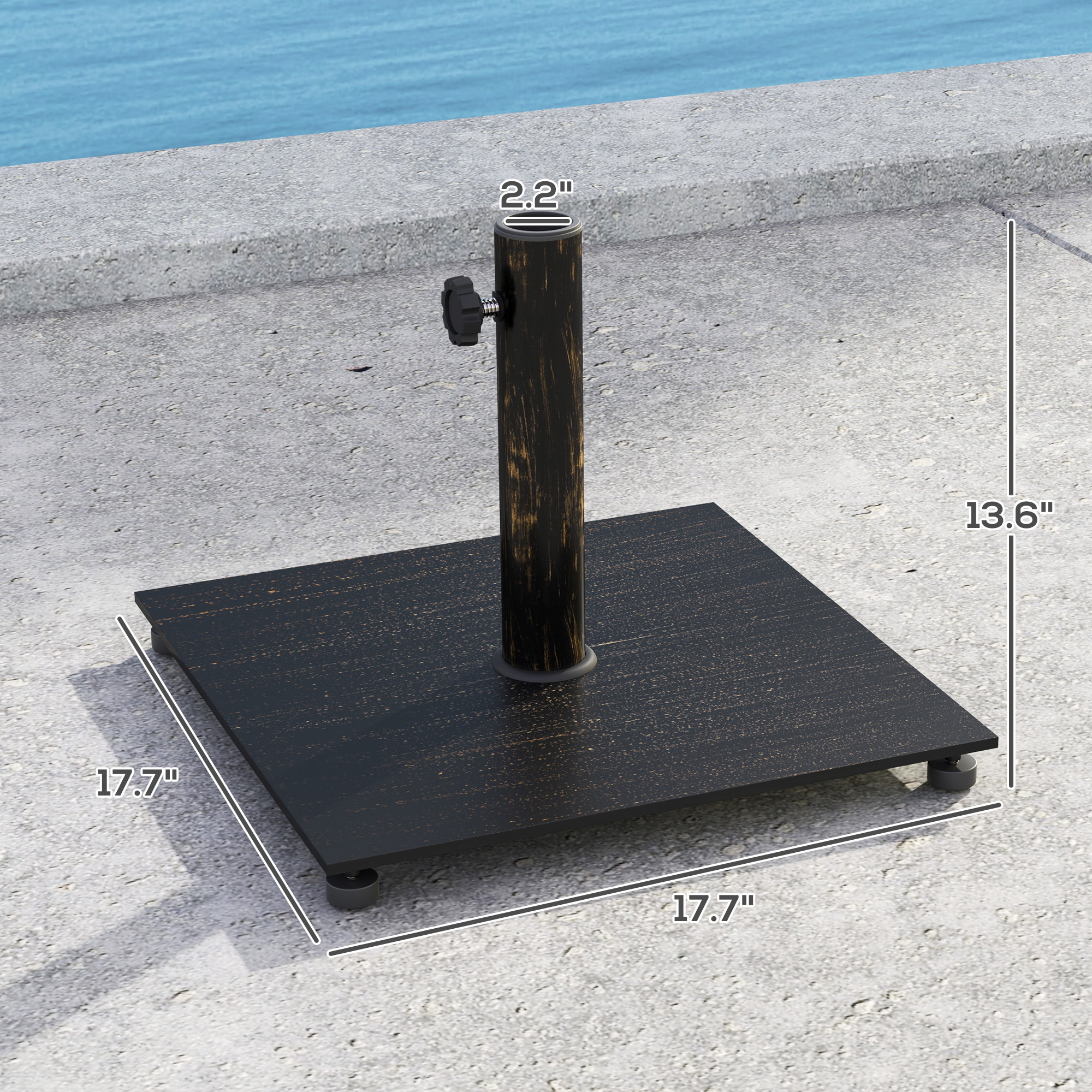 Bronze 29-lb Square Umbrella Base