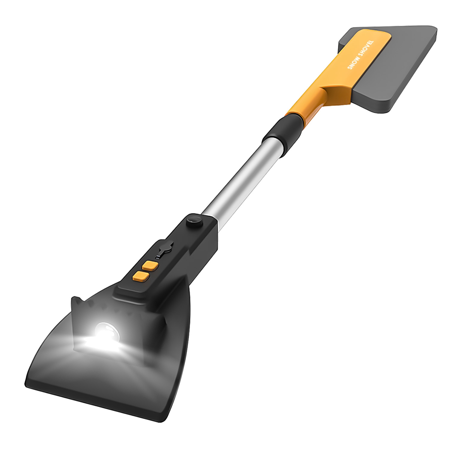 Telescopic Snow Brush and Ice Scraper with Rechargeable Lights