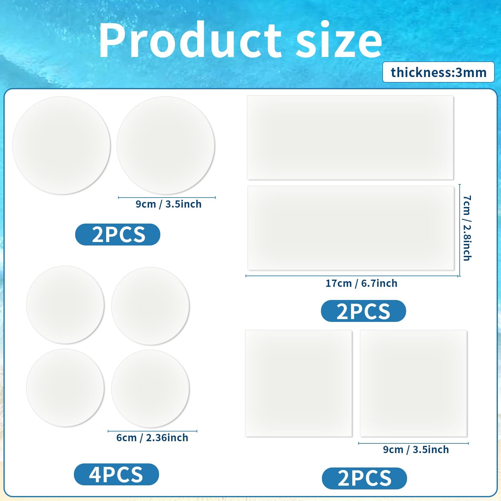 Ten-Piece TPU Repair Patch Set