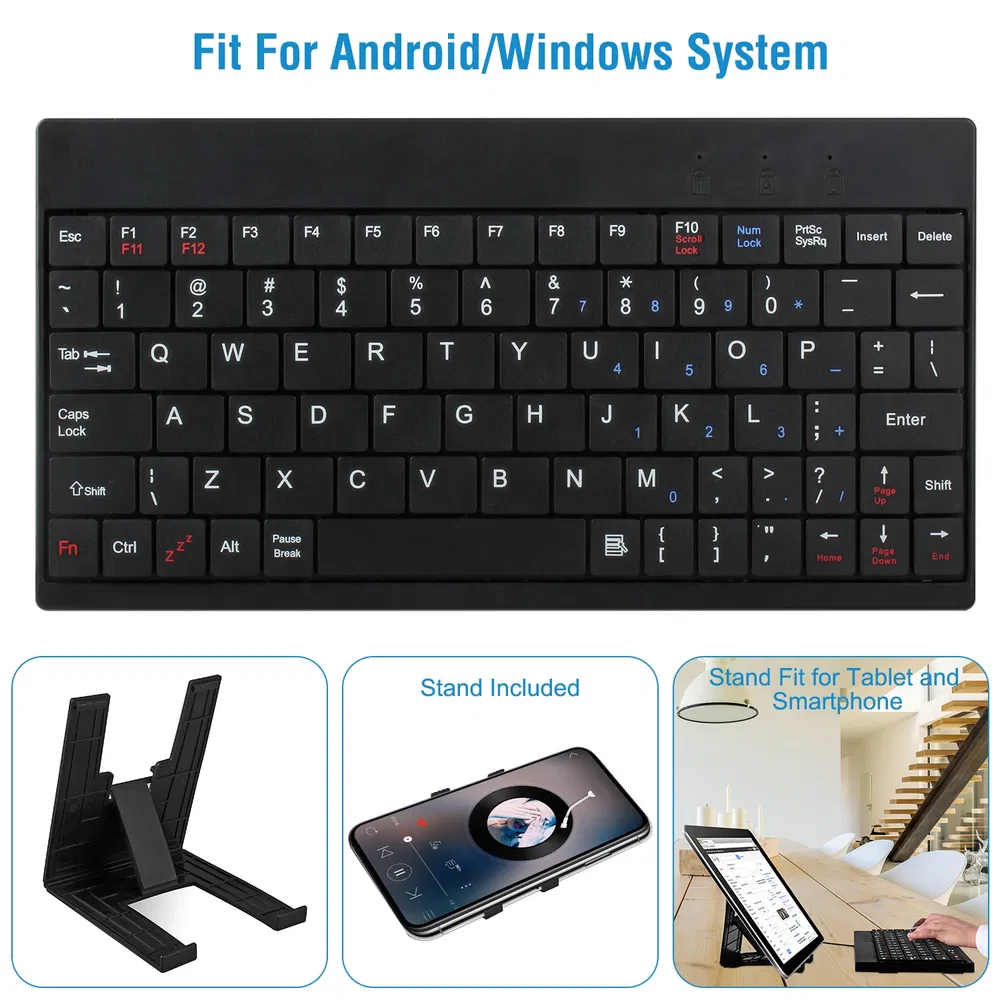 Black 80-Key Wired Keyboard with Stand and Bag
