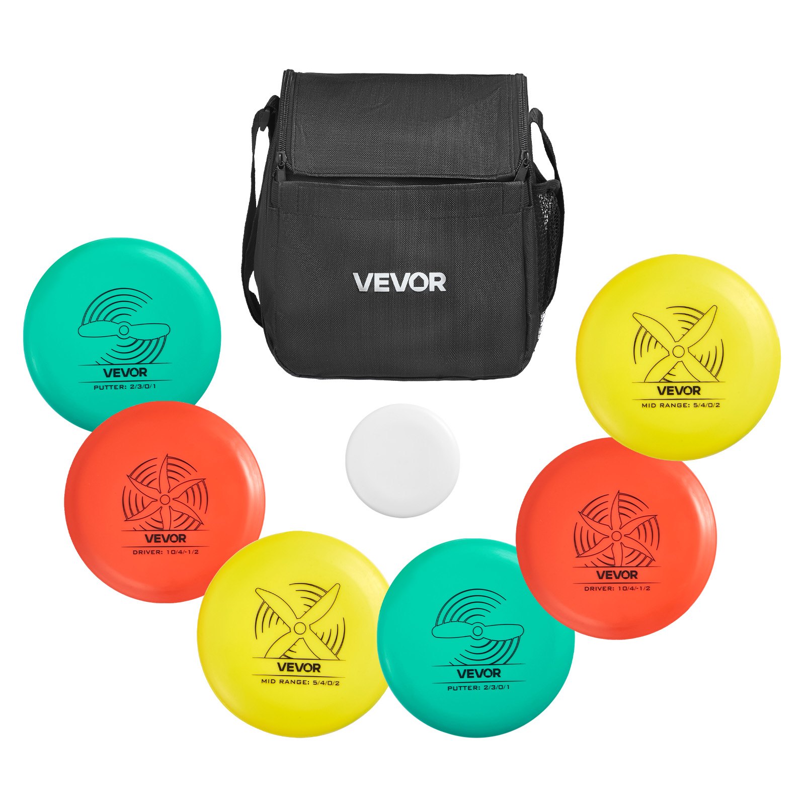 Disc Golf Starter Set with Six Discs, Mini Marker and Backpack