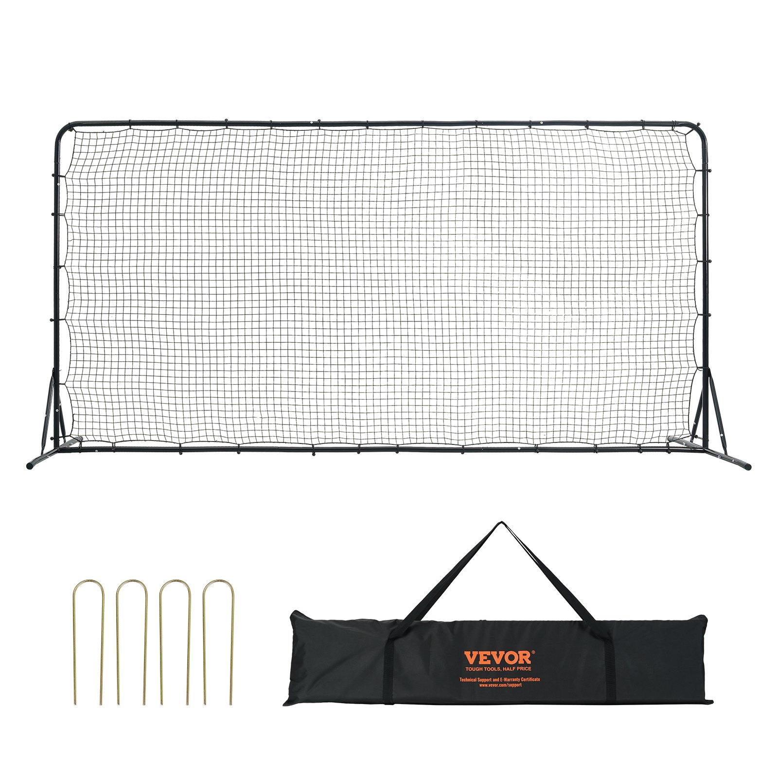 12 × 6 ft Soccer Rebound Net with Carry Bag