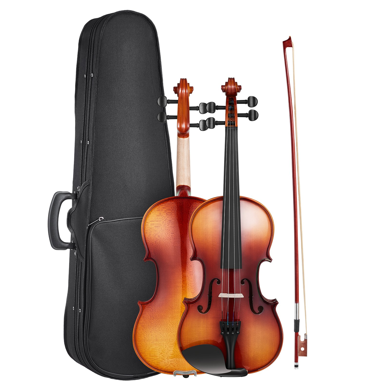 Brown 4/4 Violin Set with Case and Bow