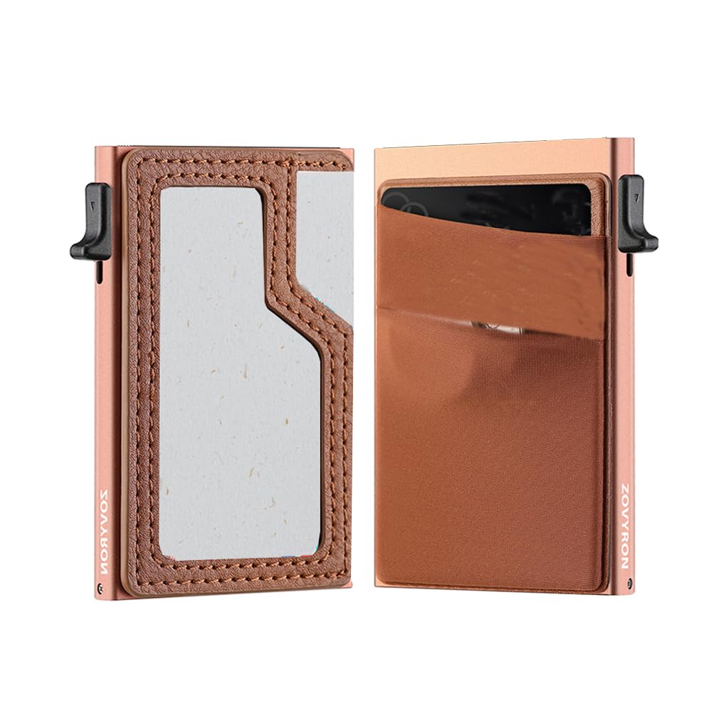 ZOVYRON Brown Pop-Up Card Wallet