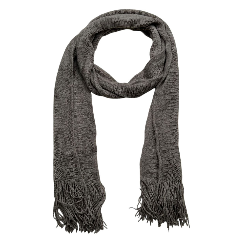 Gray Skinny Acrylic Scarf