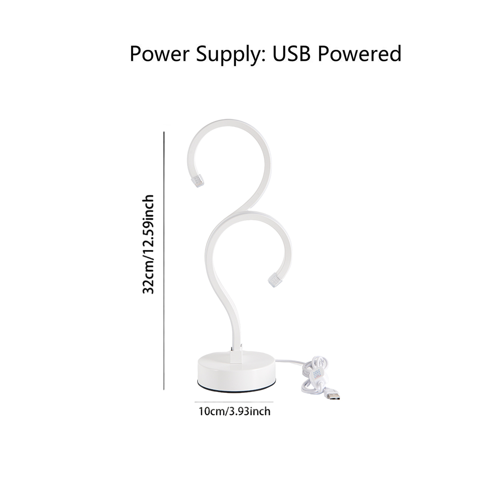 Curved USB Table Light — White