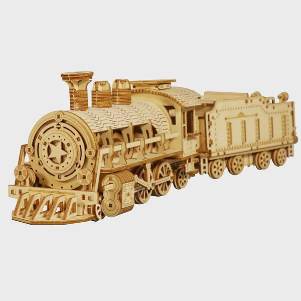 Wooden Locomotive and Tender Construction Kit