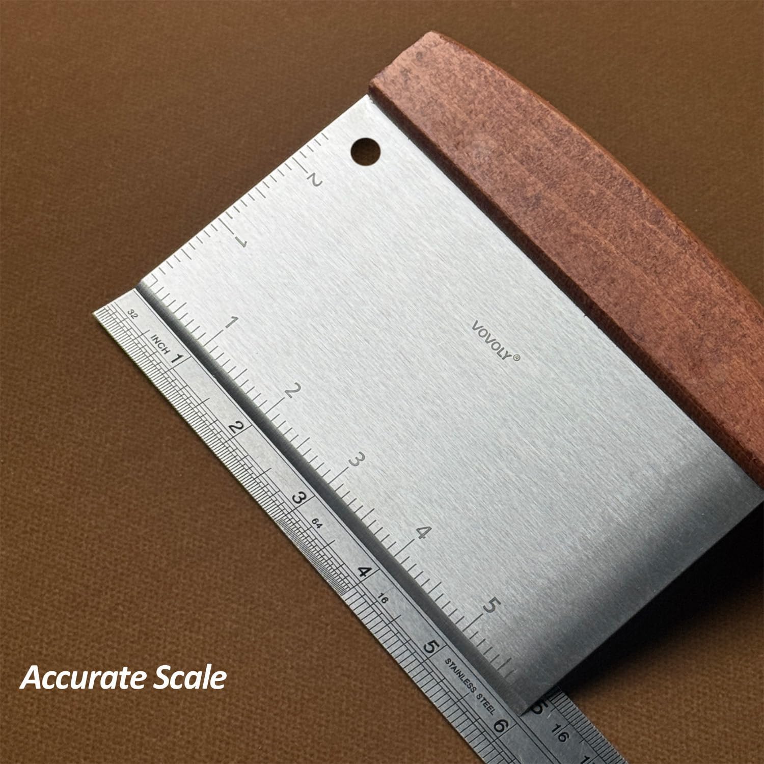 Wood-Handle Stainless Bench Scraper
