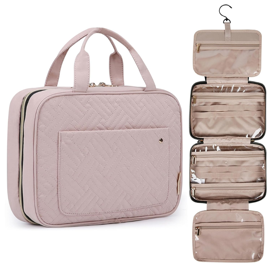 Baby Pink Medium Hanging Toiletry Bag