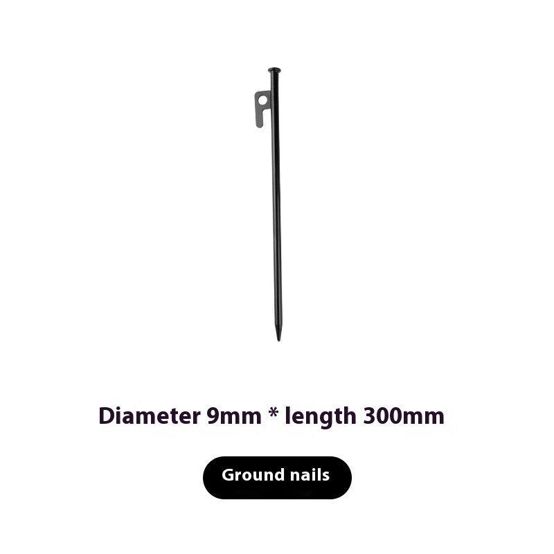 Black 30 cm Steel Ground Stake