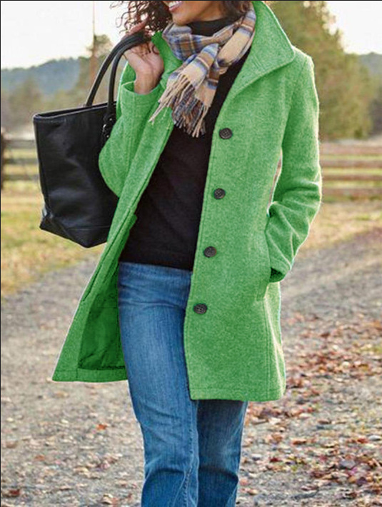Women's Unlined Polyester Button-Front Coat