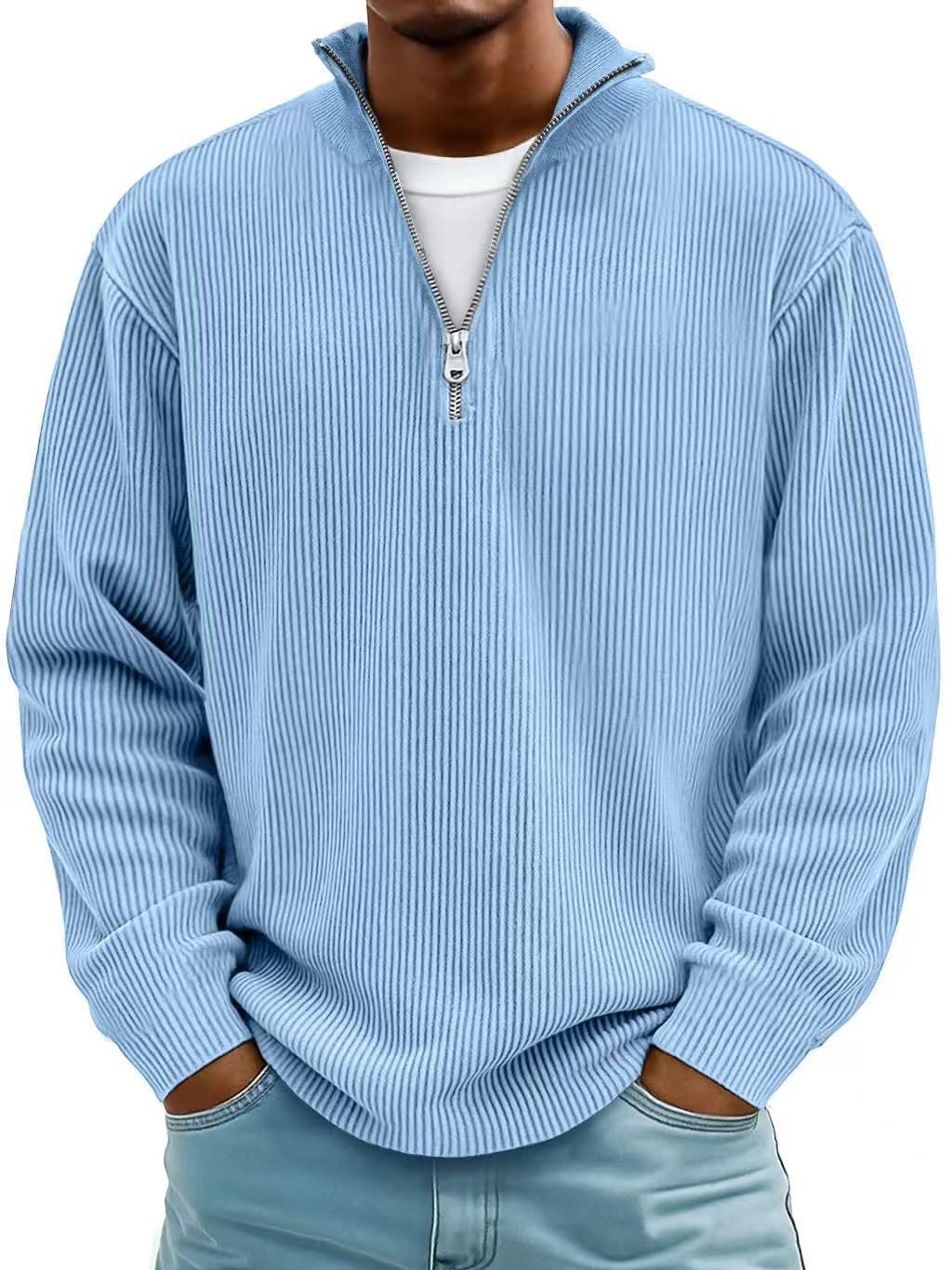 Men’s Ribbed Quarter-Zip Pullover