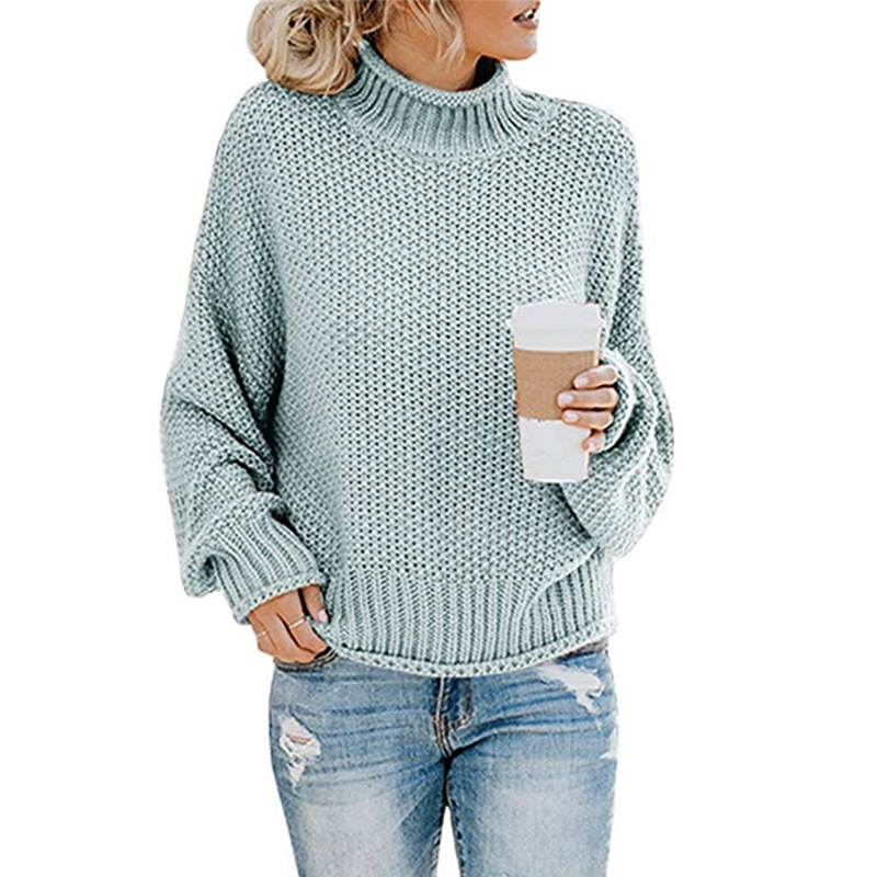 Women's Acrylic-Cotton Turtleneck Sweater