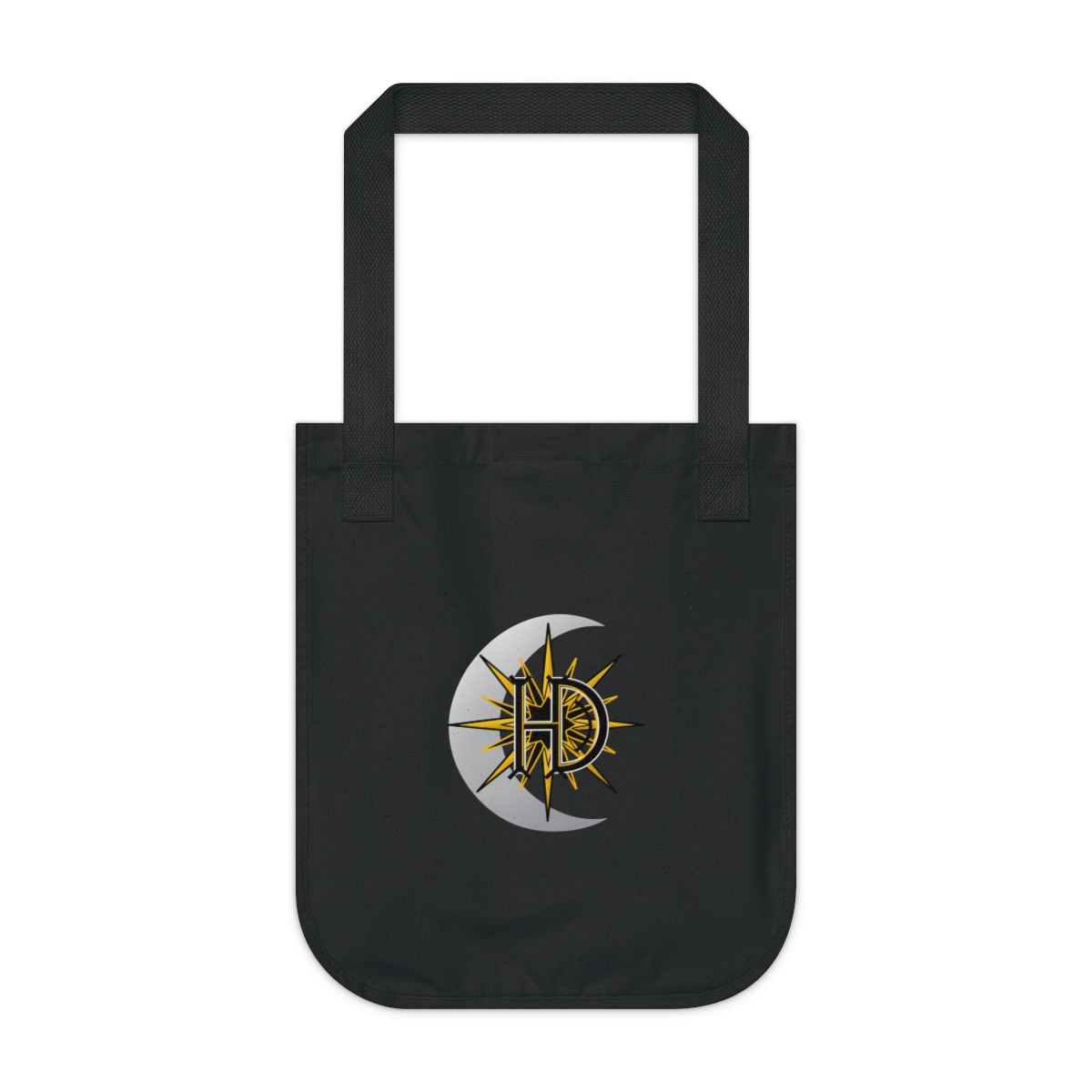 HD Star and Moon Organic Canvas Tote