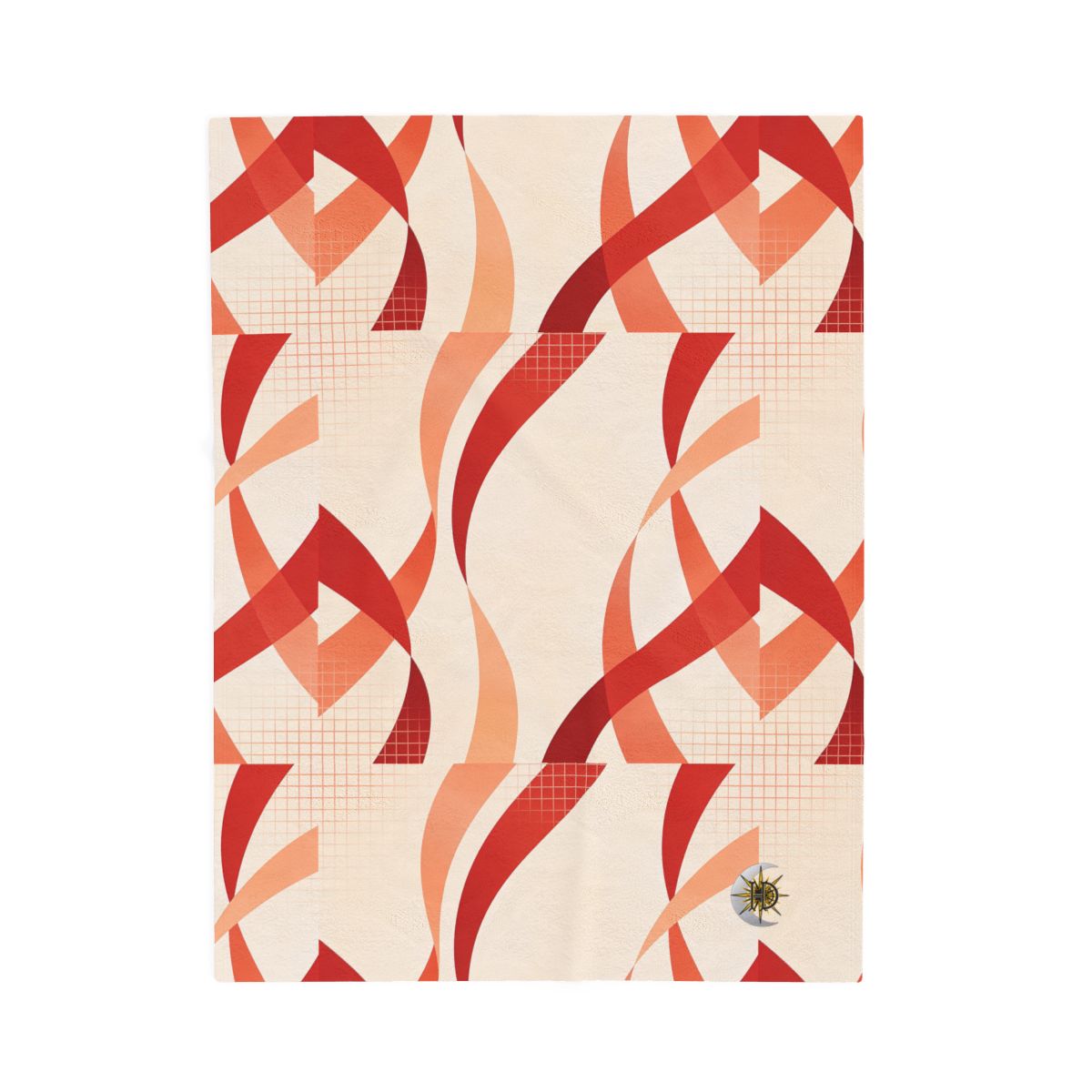 HD Rust Ribbons Velveteen Plush Blanket